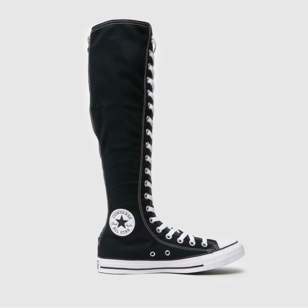 Converse Chuck Taylor All Star XXHi Knee High Black White Zipper size 9 NEW - Picture 4 of 7